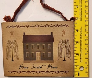 Kennedys Country Collection Primitive Style Wood/Resin Home Sweet Home Hanger - Picture 1 of 5