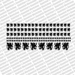 BLACK GRIFFON RAMPANT WATERSLIDE DECAL TRANSFER FITS W/ WARHAMMER OLD WORLD - Picture 1 of 2