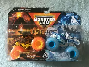 Spin Master Monster Jam 1/64 Fire & Ice Son Uva Digger & Earth Shaker - Walmart - Picture 1 of 5