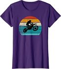 Dirt Bike Motocross Motorcycle Vintage Retro Ladies' Crewneck T-Shirt
