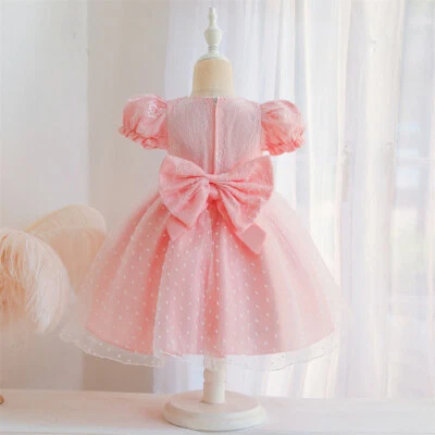 Baby Kids Girls Pageant Tutu Dress Wedding Bridesmaid Birthday Party Prom Gown - Image 1 of 4