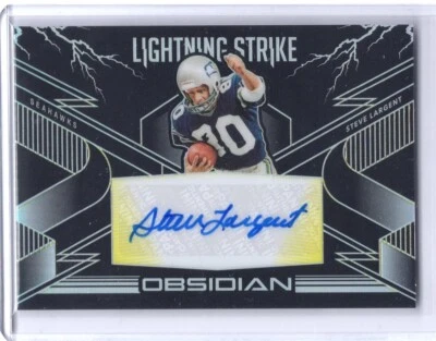 2020 Panini Obsidian Lightning Strike Autograph Yellow Steve Largent 20/25 - Image 1 of 2