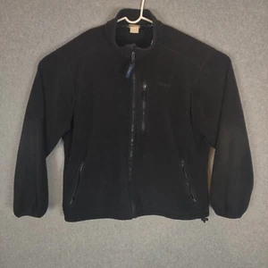 L.L. Bean Herren Jacke Medium einfarbig schwarz Fleece Freeport Maine durchgehender Reißverschluss - Bild 1 von 12