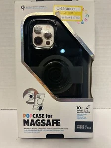 Popcase iPhone 12 and 12 pro case black popsock removable grip stand magsafe NEW - Picture 1 of 4