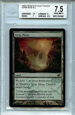  MTG Strip Mine BGS 7.5  FTV Exiled Foil Magic Card Amricons 1042 - Image 1 of 3