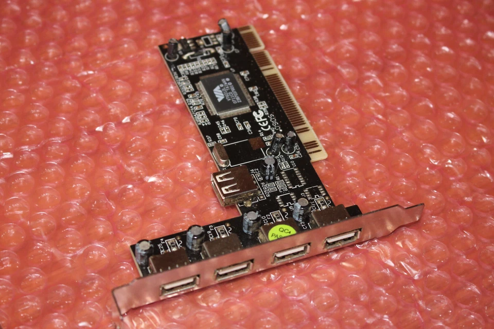 VIA VT6212L USB PCI Controller Karte 4x + Intern Header Mainboard Frontpanel - Image 1 of 1