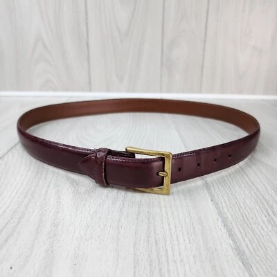 Cinturón de cuero marrón Van Heusen para hombre talla 36 hebilla de latón carrera negocios 102003 Foto 1 de 4