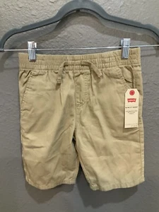 LEVIS Boys Khaki Pull On Slim Fit Shorts Size Small NWT - Picture 1 of 3