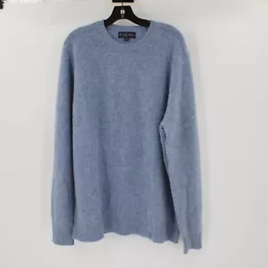 Brooks Brothers Sweater Mens 2XL Blue Pullover Crew Neck Wool tweed jumper knit - Picture 1 of 9