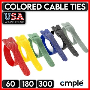 6" Colored Nylon Reusable Cable Ties Adjustable Cord Organizer Wire Hook Loop