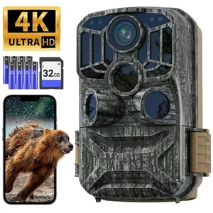 48MP 4K Trail Camera WiFi Bluetooth Connection with Night Vison Motion Activated - Picture 1 of 9