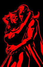 SCARLET WITCH & VISION RED MONOCHROME 11x17 Print Chris McJunkin AVENGERS MCU