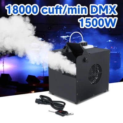 1500W DMX Low Profile Hazer Haze Smoke Fog Machine Theater Stage Effect Party DJ - Image 1 of 4