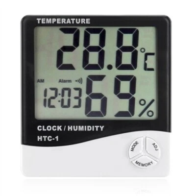 THERMOMETER INDOOR Digital LCD Hygrometer Temperature Humidity Meter GROW TENT