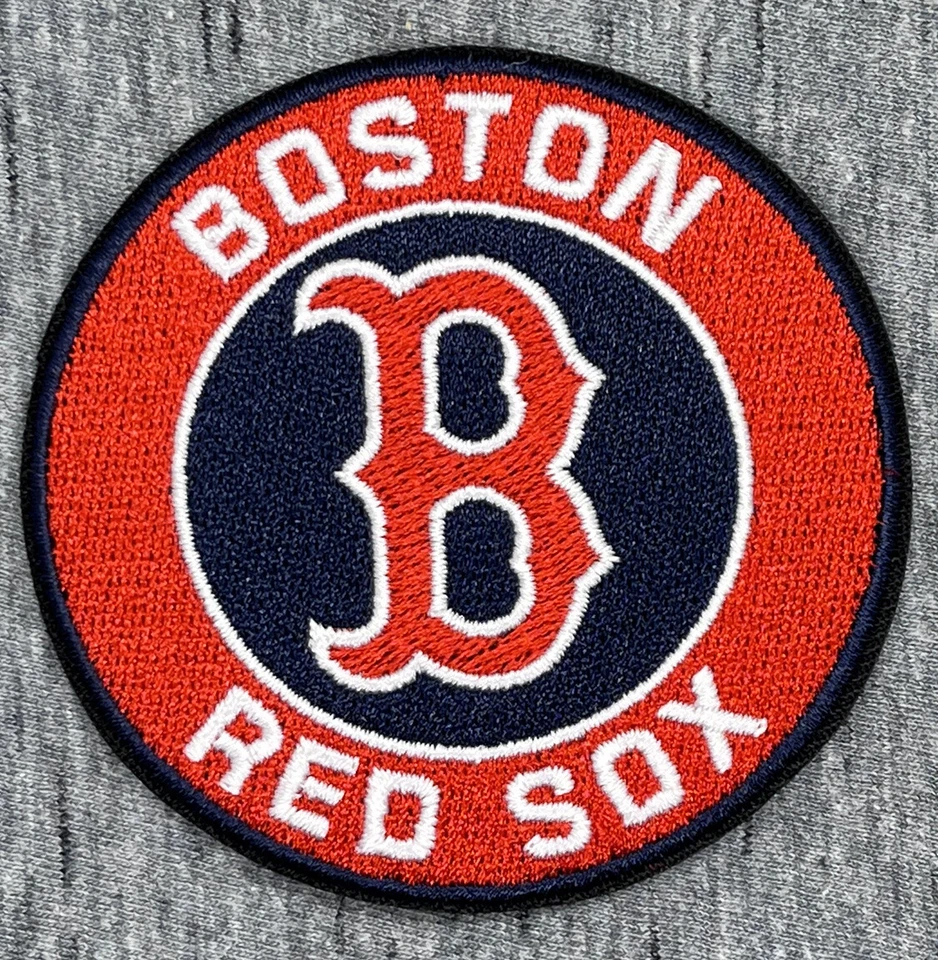 BOSTON RED SOX EMBROIDERED IRON ON PATCH 3.0” DIAMETER FREE SHIPPING