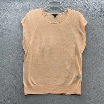 Lafayette 148 100% Linen Top Blouse Sleeveless Size S Coral Peach Orange Preppy - Image 1 of 4