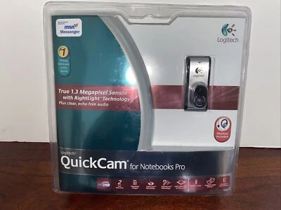 Logitech QuickCam for Notebooks Pro USB-2.0 WebCam w/Microphone 1.3MP  Brand New - Image 1 of 3