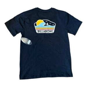 Camiseta para hombre Billabong mediana ropa de salón gráfica onda azul marino nueva con etiquetas - Imagen 1 de 5