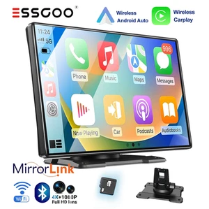 ESSGOO 9'' 4K HD autoradio wireless carplay & Android auto Bluetooth 64GB fotocamera - Foto 1 di 8