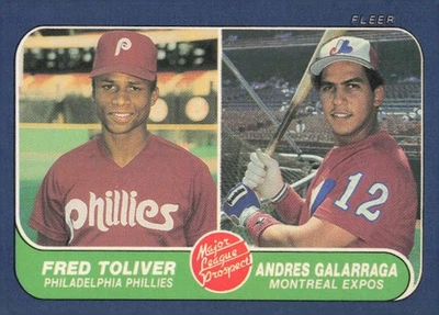 1986 Fleer #647 Fred Toliver / Andres Galarraga - Image 1 of 2