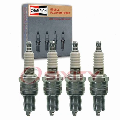 4 pc Champion Double Platinum Spark Plugs for 1965-1967 Sunbeam Imp 0.9L L4 up - Image 1 of 4