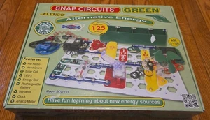 SNAP CIRCUITS SCG-125 GREEN Alternative Energy STEM Electronics Kit Elenco Rare - Picture 1 of 4