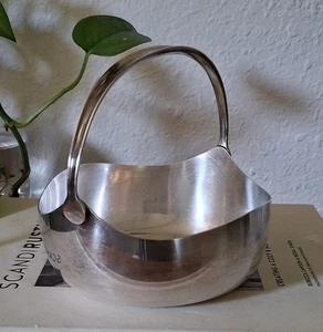Vintage Mid-Century Modern Cohr Denmark Silver Plate Basket Bowl  Candy Dish - Picture 1 of 9