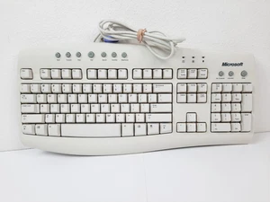 Vintage Wired Microsoft Internet Keyboard Model RT9410 PS/2, Tested Working - Picture 1 of 6