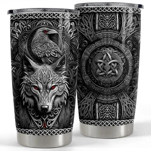 Wikinger Tasse Becher 20oz Wikinger Geschenke für Männer Wikinger Edelstahl Isolieren... - Bild 1 von 7