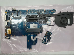 HP ProBook 650 G3 i7-7600U 2.80GHz Motherboard 916835-601 heatsink & Fan Good - Picture 1 of 4