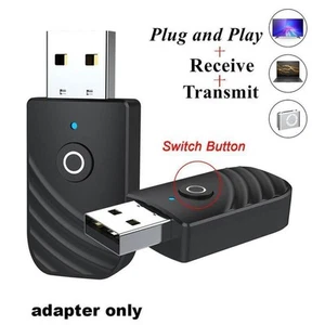 3in1 USB Bluetooth 5.0 Audio Sender Empfänger Adapter MP3 G2C2DE Auto O0N8 Z4T2 - Afbeelding 1 van 11