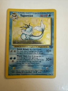 Tarjeta Pokemon - Vaporeon 12/64 Jungle Holo - MP - Imagen 1 de 2