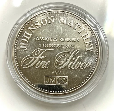 Moneda redonda de plata fina 0,999 JM Johnson Matthey Libertad de expresión 1 Troya OZ Foto 1 de 2