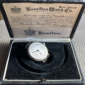 Vintage Hamilton 17J 986 25 Year GF Case Trench Watch With Papers Box For Repair - Picture 1 of 24