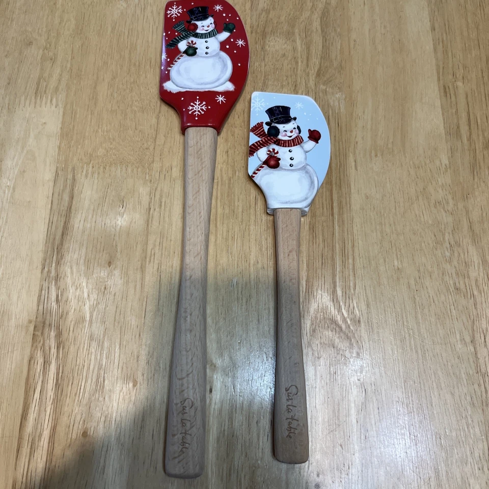 Espátulas de silicona SUR LA TABLE Tovolo Spatulart muñecos de nieve ~ Juego de 2 ~ Foto 1 de 4