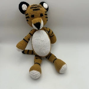 Handmade Crochet Tiger Plush Stuffed Animal Toy Cute Nursery Decor Baby Gift - Picture 1 of 9