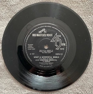 Louis Armstrong – What A Wonderful World 7inch Vinyl Record - Picture 1 of 2