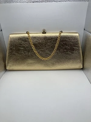 Vintage Gold Lame' Purse with Chain Handle, 1970s - Image 1 of 4