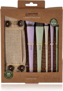 - Set Di Trucco Naturale in Fibra, Kit 5 Pennelli E Pennelli in Capelli Sintetic - Foto 1 di 12