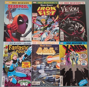 TRUE BELIEVERS SET OF 12 ISSUES MARVEL COMICS PUNISHER! X-MEN! DEADPOOL! HULK! - Picture 1 of 2