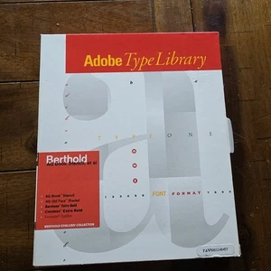 Vintage Software Adobe Type Library Berthold #286 AG STENCIL for MAC - Fonts - Picture 1 of 3