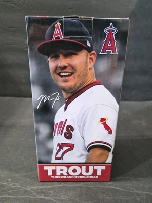 Mike Trout Los Angeles Angels Throwback Bobblehead Pechanga Nuevo Foto 1 de 4