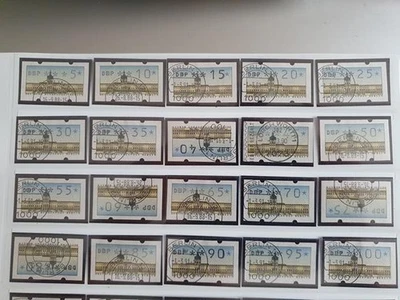 ATM Berlin, Michel 1, Serie mit 60 ATM gestempelt in 5er Stufen komplett (lesen) - Bild 1 von 3
