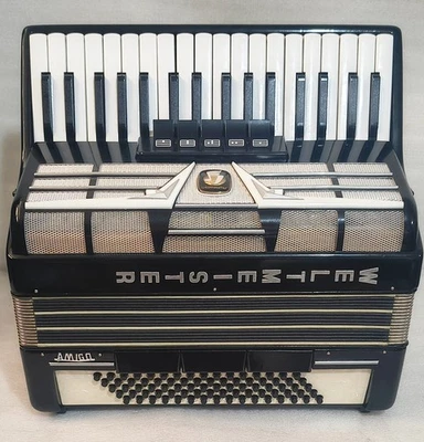 WELTMEISTER AMIGO 80 贝斯钢琴手风琴 Akkordeon 完好 — 第 1/4 张图片