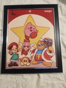 The Bam Box Gamer N64 Kirby Crystal Shards Signed Art Print LE /2500 COA Framed - Picture 1 of 5