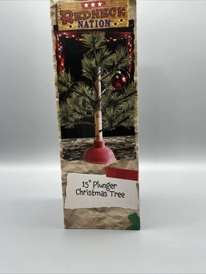 Redneck Nation 15” Humorous Novelty Plunger Holiday Christmas Tree - Image 1 of 4