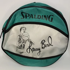 Vintage 1988 Larry Bird Boston Celtics Basketball 12" Round Sport Bag Rucksack - Bild 1 von 5