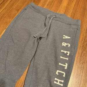 Abercrombie & Fitch Sweatpants Gray Adult Medium Baggy Loose Fit Y2K - Picture 1 of 10