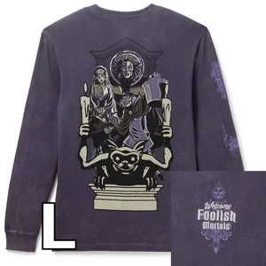Disney Parks Haunted Mansion Foolish Mortals Cast L/S T-Shirt Adult LARGE - Picture 1 of 3