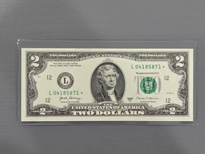 US Currency - 2017-A Two Dollar Star Note - Green Seal - GEM UNCIRCULATED!! - Picture 1 of 2